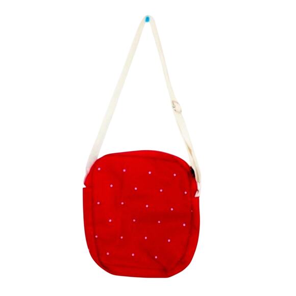 Jing Pin Crossbody Polkadot Purse Bag Red - Picture 6 of 6